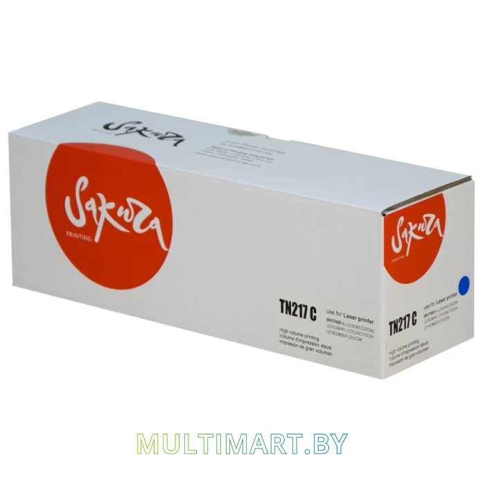 Картридж Sakura Printing SATN217C (Аналог Brother TN-217 Cyan)